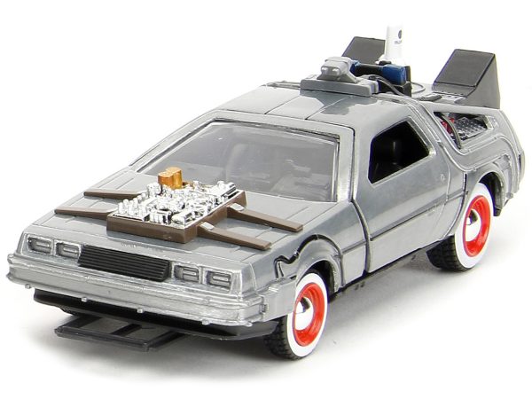 "Back to the Future" Delorean Set of 3 pieces "Hollywood Rides" Series 1/32 Diecast Model Car by Jada - Image 4