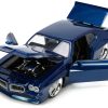 1971 Pontiac GTO Dark Blue Metallic "Bigtime Muscle" Series 1/24 Diecast Model Car by Jada