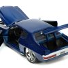 1971 Pontiac GTO Dark Blue Metallic "Bigtime Muscle" Series 1/24 Diecast Model Car by Jada - Image 3