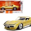 1969 Chevrolet Corvette Stingray ZL-1 Gold Metallic with Black Stripe "Bigtime Muscle" Series 1/24 Diecast Model Car by Jada - Image 5