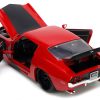1971 Chevrolet Camaro Z/28 Red with Matt Black Stripes "Bigtime Muscle" Series 1/24 Diecast Model Car by Jada - Image 3