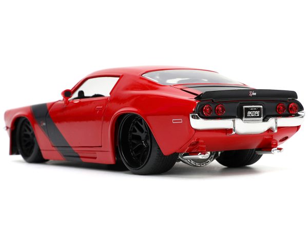 1971 Chevrolet Camaro Z/28 Red with Matt Black Stripes "Bigtime Muscle" Series 1/24 Diecast Model Car by Jada - Image 2