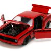 1973 Plymouth Barracuda Red with Black Stripes "Bigtime Muscle" Series 1/24 Diecast Model Car by Jada - Image 3