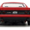 1973 Plymouth Barracuda Red with Black Stripes "Bigtime Muscle" Series 1/24 Diecast Model Car by Jada - Image 2