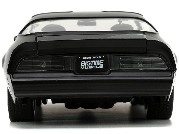 1977 Pontiac Firebird T/A Trans Am Matt Black with Bird Graphic on Hood "Bigtime Muscle" Series 1/24 Diecast Model Car by Jada - Image 4