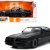 1977 Pontiac Firebird T/A Trans Am Matt Black with Bird Graphic on Hood "Bigtime Muscle" Series 1/24 Diecast Model Car by Jada - Image 5