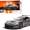 2005 Chevrolet Corvette C6-R Dark Gray Metallic "Corvette Racing" "Bigtime Muscle" Series 1/24 Diecast Model Car by Jada - Image 5