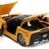 2006 Chevrolet Corvette Yellow with Black Top "Mickey Thompson" "Bigtime Muscle" Series 1/24 Diecast Model Car by Jada - Image 2