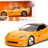 2006 Chevrolet Corvette Yellow with Black Top "Mickey Thompson" "Bigtime Muscle" Series 1/24 Diecast Model Car by Jada - Image 5
