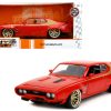 1972 Plymouth GTX Red with Gold Graphics "Bigtime Muscle" Series 1/24 Diecast Model Car by Jada - Image 5