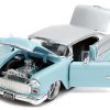 1955 Chevrolet Bel Air Light Blue and Silver Metallic "Bad Guys" "Bigtime Muscle" Series 1/24 Diecast Model Car by Jada - Image 4