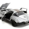 1966 Chevrolet Corvette Silver Metallic with Bronze Stripes "Bigtime Muscle" Series 1/24 Diecast Model Car by Jada - Image 3