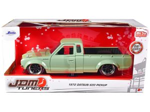 1972 Datsun 620 Pickup Truck Light Green "JDM Tuners" Series 1/24 Diecast Model Car by Jada