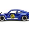 1974 Mazda RX-3 Candy Blue with White Interior and Graphics and Blue Ranger Diecast Figure "Power Rangers" "Hollywood Rides" Series 1/24 Diecast Model Car by Jada - Image 2
