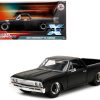 1967 Chevrolet El Camino Matt Black "Fast & Furious" Series 1/24 Diecast Model Car by Jada - Image 4
