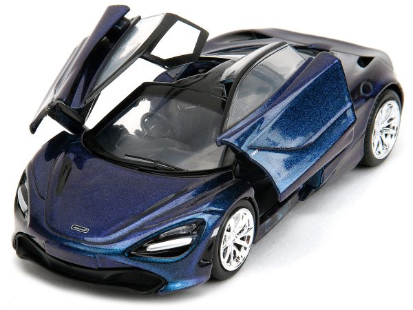 McLaren 720S Blue Metallic with Black Top "Pink Slips" Series 1/32 Diecast Model Car by Jada - Image 5