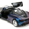 McLaren 720S Blue Metallic with Black Top "Pink Slips" Series 1/32 Diecast Model Car by Jada - Image 4