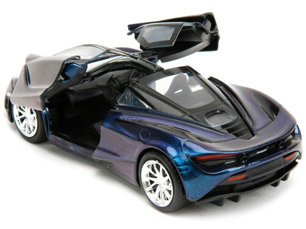 McLaren 720S Blue Metallic with Black Top "Pink Slips" Series 1/32 Diecast Model Car by Jada - Image 4