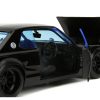 1971 Nissan Skyline GT-R RHD (Right Hand Drive) Black with Silver Stripe and Mikey Diecast Figure "Tokyo Revengers" (2021) TV Series "Anime Hollywood Rides" Series 1/24 Diecast Model Car by Jada - Image 5