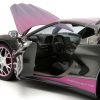 2020 Chevrolet Corvette Stingray Gray Metallic with Pink Carbon Hood and Top "Pink Slips" Series 1/24 Diecast Model Car by Jada - Image 4