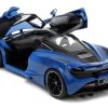 McLaren 720S Blue and Dark Blue with Black Top "Pink Slips" Series 1/24 Diecast Model Car by Jada - Image 5