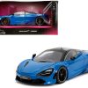 McLaren 720S Blue and Dark Blue with Black Top "Pink Slips" Series 1/24 Diecast Model Car by Jada