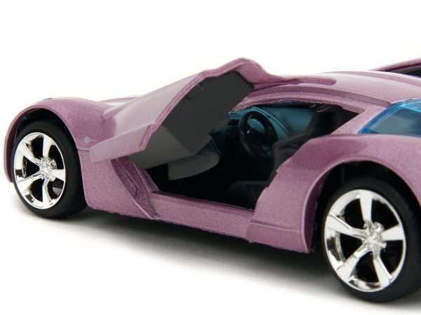 2009 Chevrolet Corvette Stingray Concept Pink Metallic with Blue Tinted Windows "Pink Slips" Series 1/32 Diecast Model Car by Jada - Image 3
