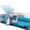 1963 Cadillac Coupe DeVille Blue Metallic and White Gradient with White Top and Interior "Pink Slips" Series 1/24 Diecast Model Car by Jada - Image 2