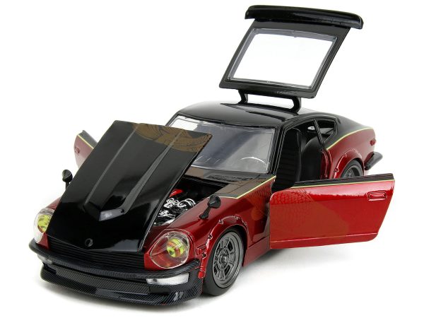 1972 Datsun 240Z Black and Red Metallic with Graphics "Fast X" (2023) Movie "Fast & Furious" Series 1/24 Diecast Model Car by Jada - Image 2