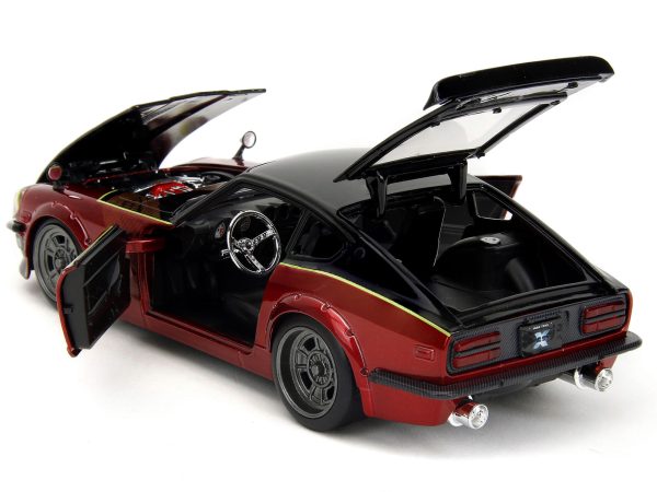 1972 Datsun 240Z Black and Red Metallic with Graphics "Fast X" (2023) Movie "Fast & Furious" Series 1/24 Diecast Model Car by Jada - Image 5
