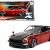 1972 Datsun 240Z Black and Red Metallic with Graphics "Fast X" (2023) Movie "Fast & Furious" Series 1/24 Diecast Model Car by Jada