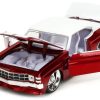 1971 Chevrolet Chevelle SS Candy Red with White Top White Stripes and White Interior "Bigtime Muscle" Series 1/24 Diecast Model Car by Jada - Image 4