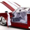 1971 Chevrolet Chevelle SS Candy Red with White Top White Stripes and White Interior "Bigtime Muscle" Series 1/24 Diecast Model Car by Jada - Image 3