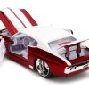 1971 Chevrolet Chevelle SS Candy Red with White Top White Stripes and White Interior "Bigtime Muscle" Series 1/24 Diecast Model Car by Jada - Image 2