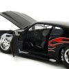 1971 Pontiac GTO Black with Flame Graphics "Bigtime Muscle" Series 1/24 Diecast Model Car by Jada - Image 3