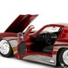 1963 Chevrolet Corvette Stingray Red Metallic with Silver Graphics "Bigtime Muscle" Series 1/24 Diecast Model Car by Jada - Image 3