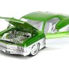 1967 Chevrolet Impala SS Green Metallic and White with White Interior "Bigtime Muscle" Series 1/24 Diecast Model Car by Jada - Image 4