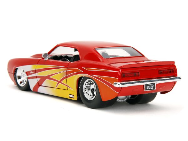 1969 Chevrolet Camaro Red with Graphics "BigTime Muscle" Series 1/24 Diecast Model Car by Jada - Image 5