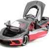 2020 Chevrolet Corvette Gray Metallic and Pink "Pink Slips" Series 1/24 Diecast Model Car by Jada - Image 3