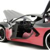 2020 Chevrolet Corvette Gray Metallic and Pink "Pink Slips" Series 1/24 Diecast Model Car by Jada - Image 4