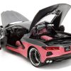 2020 Chevrolet Corvette Gray Metallic and Pink "Pink Slips" Series 1/24 Diecast Model Car by Jada - Image 5