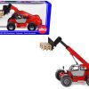 Manitou MHT10230 Telehandler Red with Pallets 1/50 Diecast Models by Siku