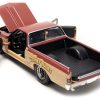 1967 Chevrolet El Camino Brown and Beige with Graphics and Tasmanian Devil (Taz) Diecast Figure "Looney Tunes" "Hollywood Rides" Series 1/24 Diecast Model Car by Jada - Image 3