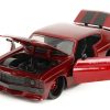 1971 Chevrolet Chevelle SS Red Metallic with Black Stripes "Pink Slips" Series 1/24 Diecast Model Car by Jada - Image 2