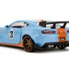 2016 Chevrolet Camaro Widebody #3 Light Blue with Orange Stripes "Gulf Oil" "Wide Body" Series 1/24 Diecast Model Car by Jada - Image 5