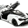 McLaren 720S White Metallic with Black Top "Pink Slips" Series 1/24 Diecast Model Car by Jada - Image 4