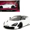 McLaren 720S White Metallic with Black Top "Pink Slips" Series 1/24 Diecast Model Car by Jada - Image 2