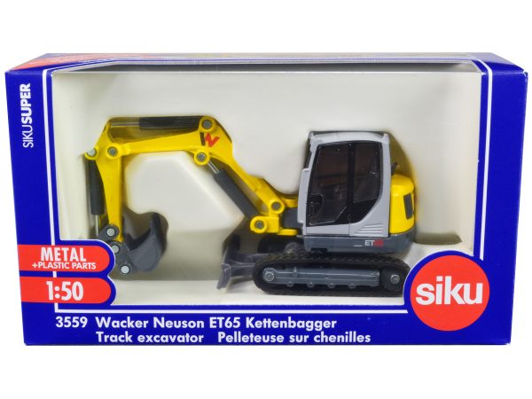 Wacker Neuson ET65 Track Excavator Yellow and Gray 1/50 Diecast Model by Siku - Image 5
