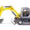 Wacker Neuson EW65 Mobile Excavator Yellow and Gray 1/50 Diecast Model by Siku - Image 4