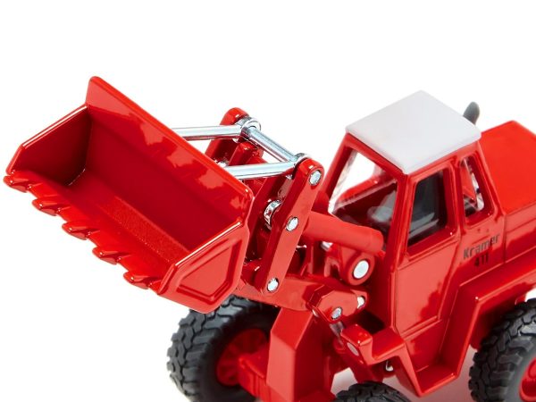 Kramer 411 Wheel Loader Red with White Top 1/50 Diecast Model by Siku - Image 3